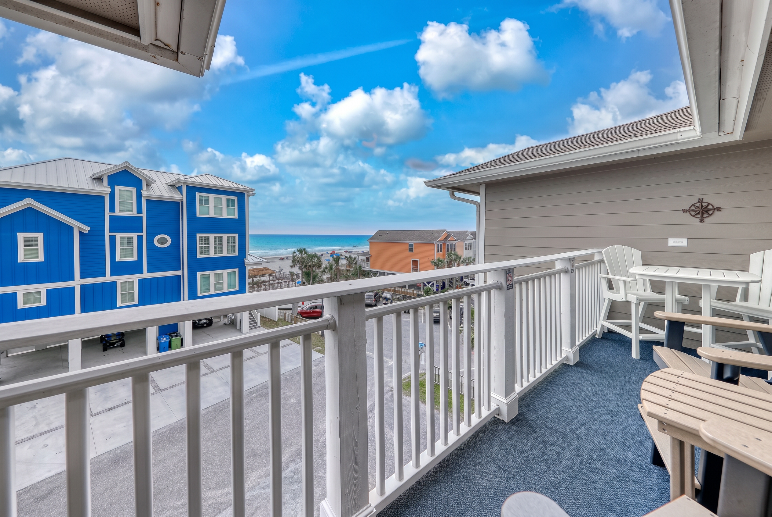 Ocean view from SeaEsta's private balcony in Surfside Beach